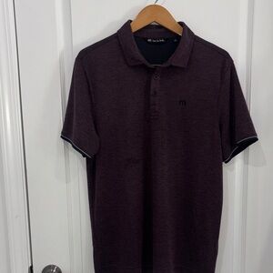Travis Mathew Dark Burgundy Polo Shirt men’s size large